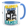 kubek SUPER CHŁOPAK - SUPER GAMER niebieski